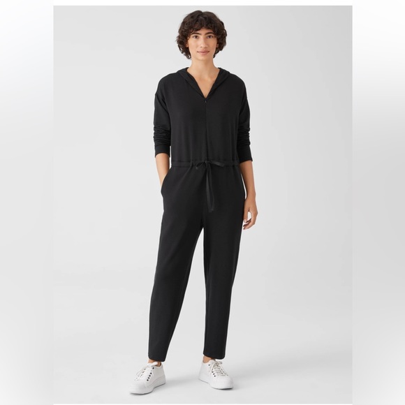 Eileen Fisher Pants - NWT EILEEN FISHER Cozy Brushed Terry Hooded Jumpsuit
